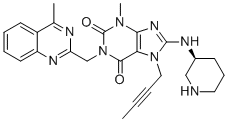 CAS # 2253964-85-9, Linagliptin Impurity 5, 7-but-2-ynyl-3-methyl-1-[(4-methylquinazolin-2-yl)methyl]-8-[[(3S)-piperidin-3-yl]amino]purine-2,6-dione