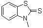 CAS # 2254-94-6, 2,3-Dihydro-3-methyl-2-benzothiazolethione, 3-Methylbenzothiazoline-2-thione, N-Methylbenzothiazoline-2-thione, NSC 66551