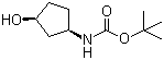 structure of CAS# 225641-84-9, [(1R,3S)-3-羟基环戊基]氨基甲酸叔丁酯