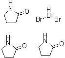 structure of CAS# 22580-55-8, Hydrogen tribromide, compd. with 2-pyrrolidinone (1:3)