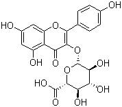 structure of CAS# 22688-78-4, Kaempferol-3-beta-O-glucuronide