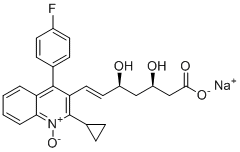 CAS # 2276678-27-2, Pitavastatin Impurity 18 Sodium Salt, Sodium (3R,5S,E)-7-(2-cyclopropyl-4-(4-fluorophenyl)-1-oxidoquinolin-3-yl)-3,5-dihydroxyhept-6-enoate