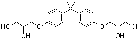 structure of CAS# 227947-06-0, 3-[4-[1-[4-(3-Chloro-2-hydroxypropoxy)phenyl]-1-methylethyl]phenoxy]-1,2-propanediol