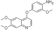 structure of CAS# 228559-85-1, 4-[(6,7-二甲氧基喹啉-4-基)氧基]-2-甲氧基苯胺