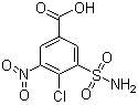 4-氯-3-硝基-5-磺酰胺基苯甲酸分子结构 (CAS 22892-96-2)