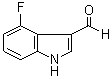 structure of CAS# 23073-31-6, 4-Fluoro-1H-indole-3-carboxaldehyde