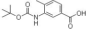 structure of CAS# 231958-04-6, 3-[[(1,1-Dimethylethoxy)carbonyl]amino]-4-methylbenzoic acid