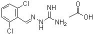 CAS # 23256-50-0, Guanabenz monoacetate, Tenelid, Wy 8678 acetate, Wytens, Wytensin, [(2,6-Dichlorobenzylidene)amino]guanidine acetate