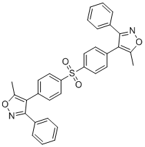CAS # 2338845-31-9, Parecoxib Impurity 18, 5-methyl-4-[4-[4-(5-methyl-3-phenyl-1,2-oxazol-4-yl)phenyl]sulfonylphenyl]-3-phenyl-1,2-oxazole