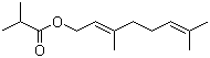 CAS # 2345-26-8, Geranyl isobutyrate, (2Z)-3,7-Dimethylocta-2,6-dienyl isobutyrate
