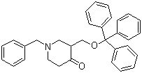 structure of CAS# 234757-27-8, 1-(Phenylmethyl)-3-[(triphenylmethoxy)methyl]-4-piperidinone