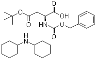 N-Benzyloxycarbonyl-L-aspartate 4-tert-butyl ester dicyclohexylamine salt molecular structure (CAS 23632-70-4)