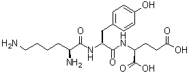 structure of CAS# 23642-44-6, L-赖氨酰-L-酪氨酰-L-谷氨酸