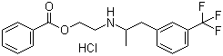 CAS # 23642-66-2, Benfluorex hydrochloride, LT00134683, 2-[[1-Methyl-2-[3-(trifluoromethyl)phenyl]ethyl]amino]ethanol benzoate hydrochloride