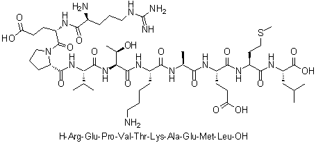 CAS 登录号：237386-28-6, L-精氨酰-L-alpha-谷氨酰-L-脯氨酰-L-缬氨酰-L-苏氨酰-L-赖氨酰-L-丙氨酰-L-alpha-谷氨酰-L-蛋氨酰-L-亮氨酸