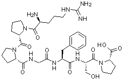 structure of CAS# 23815-87-4, 1-7-血管舒缓激肽
