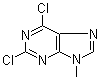 CAS # 2382-10-7, 2,6-Dichloro-9-methylpurine, 9-Methyl-2,6-dichloropurine, 2,6-Dichloro-9-methyl-9H-purine