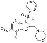 CAS # 2382664-60-8, 4-Chloro-2-(morpholinomethyl)-1-(phenylsulfonyl)-1H-pyrrolo[2,3-b]pyridine-5-carbaldehyde