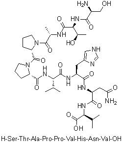 CAS 登录号：238736-51-1, L-丝氨酰-L-苏氨酰-L-丙氨酰-L-脯氨酰-L-脯氨酰-L-缬氨酰-L-组氨酰-L-天冬氨酰胺酰-L-缬氨酸