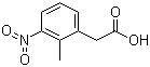 structure of CAS# 23876-15-5, 2-Methyl-3-nitro-benzeneacetic acid