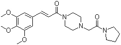 CAS # 23887-46-9, Cinepazide, 1-(Pyrrolidin-1-ylcarbonylmethyl)-4-(3,4,5-trimethoxycinnamoyl)piperazine