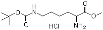N-Boc-L-赖氨酸甲酯盐酸盐分子结构 (CAS 2389-48-2)