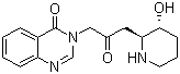 CAS # 24159-07-7, Febrifugine, 3-[3-[(2R,3S)-3-Hydroxy-2-piperidinyl]-2-oxopropyl]-4(3H)-quinazolinone