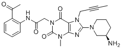 CAS # 2416949-69-2, Linagliptin Impurity 7, (R)-N-(2-acetylphenyl)-2-(8-(3-aminopiperidin-1-yl)-7-(but-2-yn-1-yl)-3-methyl-2,6-dioxo-2,3,6,7-tetrahydro-1H-purin-1-yl)acetamide