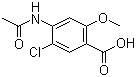 CAS # 24201-13-6, 4-Acetamido-5-chloro-2-methoxybenzoic acid