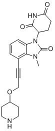 CAS # 2434846-91-8, 3-(3-Methyl-2-oxo-4-(3-(piperidin-4-yloxy)prop-1-yn-1-yl)-2,3-dihydro-1H-benzo[d]imidazol-1-yl)piperidine-2,6-dione
