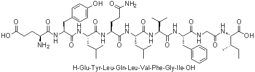 CAS # 243850-76-2, L-alpha-Glutamyl-L-tyrosyl-L-leucyl-L-glutaminyl-L-leucyl-L-valyl-L-phenylalanylglycyl-L-isoleucine