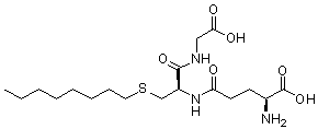 structure of CAS# 24435-27-6, S-Octylglutathione