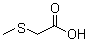 CAS # 2444-37-3, 2-(Methylthio)acetic acid, (Methylthio)acetic acid, (Methylmercapto)acetic acid, (Methylsulfenyl)acetic acid,  2-(Methylthio)acetic acid, 2-(Methylthio)ethanoic acid, Methylsulfanylacetic acid, NSC 263480, S-Methylthioglycolic acid, alpha-(Methylthio)acetic acid
