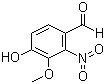 4-Hydroxy-3-methoxy-2-nitrobenzaldehyde molecular structure (CAS 2450-26-2)
