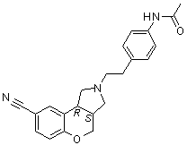 CAS # 245514-32-3, N-[4-[2-[(3aS,9bR)-8-Cyano-1,3a,4,9b-tetrahydro[1]benzopyrano[3,4-c]pyrrol-2(3H)-yl]ethyl]phenyl]acetamide