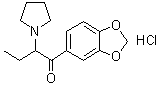 structure of CAS# 24622-60-4, 1-(1,3-苯并二氧戊环-5-基)-2-(1-吡咯烷基)-1-丁酮盐酸盐