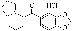 structure of CAS# 24622-62-6, 1-(3',4'-Methylenedioxyphenyl)-2-pyrrolidino-1-pentanone hydrochloride