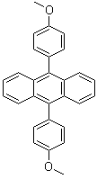CAS # 24672-76-2, 9,10-Bis(4-methoxyphenyl)anthracene, 9,10-Di(p-methoxyphenyl)anthracene, 9,10-Di-p-anisylanthracene, NSC 652541