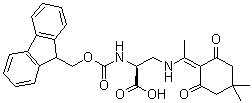 structure of CAS# 247127-51-1, 3-[[1-(4,4-二甲基-2,6-二氧代环己基亚基)乙基]氨基]-N-[芴甲氧羰基]-L-丙氨酸