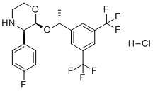 CAS # 2475187-95-0, 1R, 2S, 3R-CAH impurity, Aprepitant M2 Metabolite (1R, 2S, 3R)-Isomer, (2S,3R)-2-((R)-1-(3,5-bis(trifluoromethyl)phenyl)ethoxy)-3-(4-fluorophenyl)morpholine hydrochloride