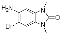 structure of CAS# 24786-52-5, 5-Amino-6-bromo-1,3-dihydro-1,3-dimethyl-2H-benzimidazol-2-one