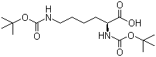CAS # 2483-46-7, (S)-2,6-Bis-tert-butoxycarbonylaminohexanoic acid, Boc-Lys(Boc)-OH