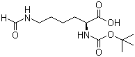 CAS # 2483-47-8 (102616-34-2), N-Boc-N'-formyl-L-lysine, Boc-Lys(For)-OH, N2-[(1,1-Dimethylethoxy)carbonyl]-N6-formyl-L-lysine