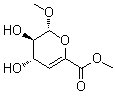 甲基 4-脱氧-alpha-L-苏式-己-4-烯吡喃糖苷酸甲酯分子结构 (CAS 24909-33-9)