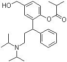 CAS # 250214-44-9, Fesoterodine, 2-Methylpropanoic acid 2-[3-[bis(1-methylethyl)amino]-1-phenylpropyl]-4-(hydroxymethyl)phenyl ester