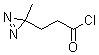 structure of CAS# 25055-90-7, 3-Methyl-3H-diazirine-3-propionyl chloride