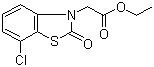 CAS # 25059-80-7, Benazolin-ethyl, Ethyl 4-chloro-2-oxo-3H-1,3-benzothiazole-3-ylacetate, 7-Chloro-2-oxo-3(2H)-benzothiazoleacetic acid ethyl ester, 4-Chloro-2-oxo-benzothiazoleacetic acid ethyl ester