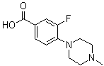 structure of CAS# 250683-76-2, 3-氟-4-(4-甲基哌嗪-1-基)苯甲酸