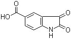 CAS # 25128-32-9, 2,3-Dioxoindoline-5-carboxylic acid, 2,3-Dioxo-2,3-dihydro-1H-indole-5-carboxylic acid, Isatin-5-carboxylic acid