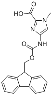 structure of CAS# 252206-28-3, 4-(芴甲氧羰基-氨基)-1-甲基-1H-咪唑-2-羧酸